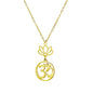 Women OM Necklace Indian Yoga Aum Om Ohm Pendant Necklace Stainless Steel Hindu Meditation Charm Sanskrit Symbol Spiritual Amulet Jewelry for Women Men - color: G-2pcs pendant