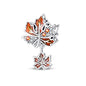 Prayer Cross Elephant Airplane Suitcase Charm 925 Sterling Silver Charms fits for Bracelets Necklace Pendant Bead Charms Jewelry Gift for Women Family - color: Maple Leaves Charm