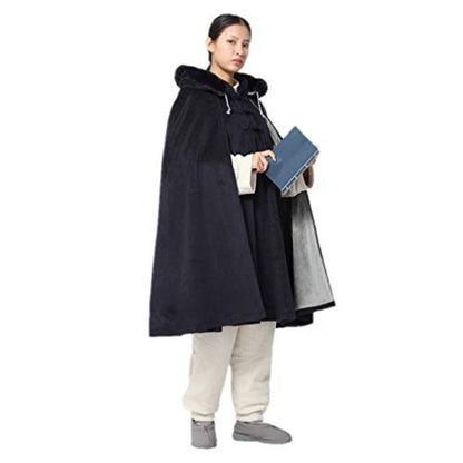 DGXIN Winter Velvet Zen Practice Meditation Cloak 100cm - color: Blue