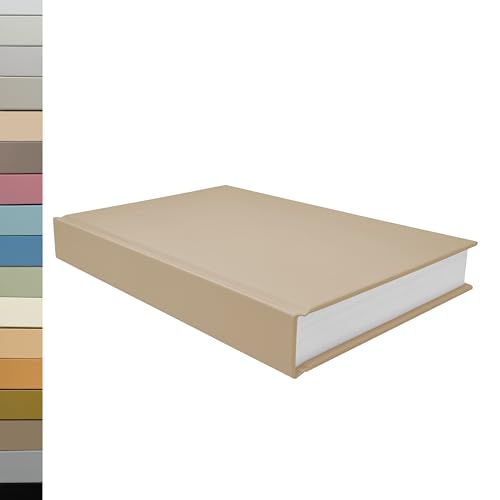 CovoBook™ Blank Hardcover | Premium Sketchbook Journal Guest Book | Photo Prop Home Decor (Almond, Size 9) - color: Almond, size: Size 9