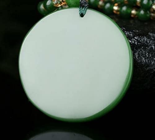 Meditation Necklace, Natural Green Jade Pendant Hand Carved Pendants Fashion Necklace Jewelry Lucky Amulet
