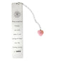 Pretty Bookmark for Women with Pink Crystal Heart Calm Your Mind for Stress and Anxiety Relief Meditation Gift for Women Yogis Friend - color: Love