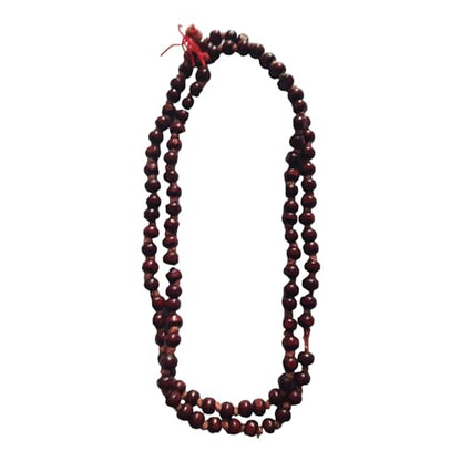 BHAVICREATION Tulsi Mala 108 Beads for Neck with Gaumukhi Jap Mala Bag for Pooja Worship (Red Tulsi mala) - color: Red Tulsi Mala 8 MM