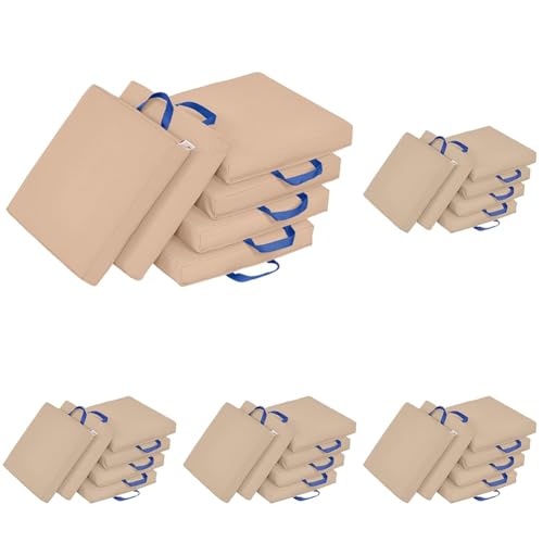 ECR4Kids SoftZone Floor Cushions, Square, Flexible Seating, Sand, 6-Piece (Pack of 5) - color: חול