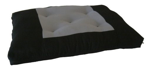 D&D Futon Furniture Black Gray Zabuton, Yoga, Meditation Seat Cushions, Kneeling, Sitting, Supporting, Cotton Pad, 3 x 28 x 36
