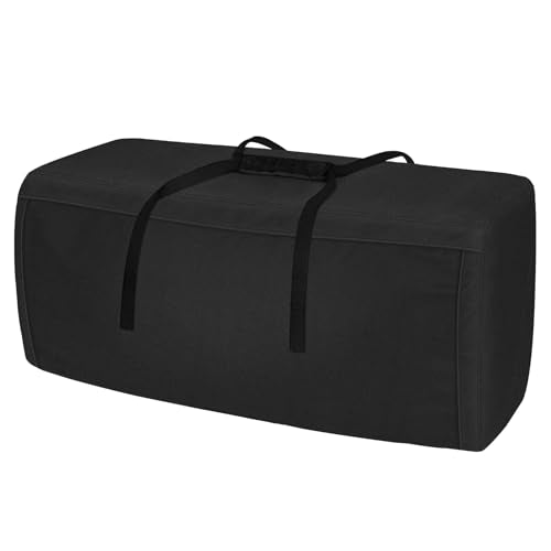 Porch Shield Outdoor Cushion Storage Bag 62 inch Waterproof Outside Storage Bags for Patio Furniture with Zippers and Handles Black - color: Black, size: 62"L x 20"W x 28"H