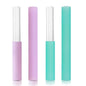 4 Pcs Singing Bowl Mallet Set Includes Solid and Hollow Acrylic Silicone Rubber Striker Mallet for Playing Quartz Crystal Singing Bowls with Bundle Pocket(PurpleGreen) - color: PurpleGreen