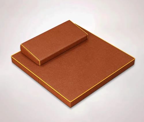 Meditation Mats,Meditation Meditation Mats, Futons, Household Folding, Thickened Fabrics, Coconut Palm, Kneeling Mats(Size:60x60cm(24x24inch),Color:Orange-1) - color: Orange-1, size: 60x60cm(24x24inch)