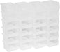 Akro-Mils 30210 AkroBins Plastic Storage Bins, Space-Saving Stackable Bins for Garage, Pantry, Craft Organization, 5" x 4" x 3", Clear, 24-Pack - color: Clear
