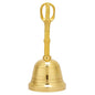 Pure Brass Hand Bell,4.5 Inch Hand Rattle Buddhist Meditation Hand Bell Feng Shui Taoist Instrument Religious Hand Bell for Meditation Prayer Clarity