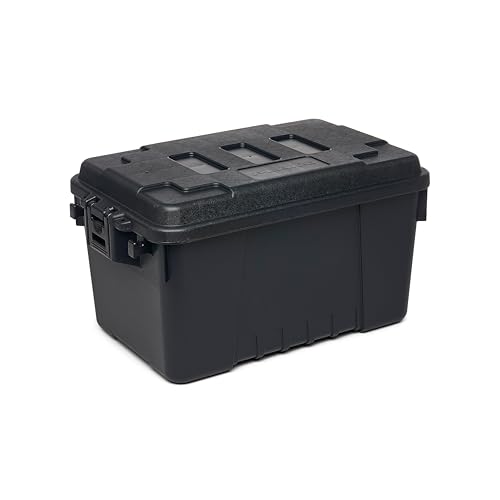 Plano Sportsman Trunk, Black, Small, Lockable Storage Box, Airline Approved Sportsman Trunk, Hunting Gear and Ammunition Bin, Heavy-Duty Containers for Camping, 56-Quart - color: Black, style: Small