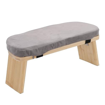 Alomejor Meditation Bench, Folding Kneeling Stool with Soft Cotton Cushion and Non Slip Pads, for Relaxation Zen Meditation Home Yoga