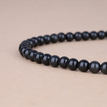 COAI Tree of Life Necklace 108 Mala Beads, Women's Men's Beaded Necklace, Japa Mala for Yoga Meditation 6mm - style: Obsidian