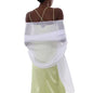 Womens Scarf Pashmina Shawls and Wraps for Evening Dresses Like Chiffon Silk Scarf for Bridal Wedding - color: White