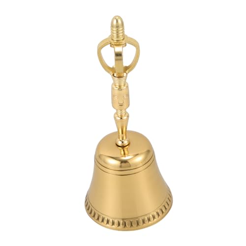 VICASKY Hand Bell Copper Instrument for Buddhist Prayer and Meditation Elegant Design Tranquil Sound for Home Decor and Spiritual Practices