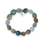 Adabele 1pc Natural Stretch Gemstone Bracelet 7mm-10mm Free Form Bead 7 Inch 7.5 Inch Healing Crystal Engergy Quartz Chakra Jewelry Women Birthday Gift - color: Chrysocolla, size: 7 Inch (bead size 7-10mm)