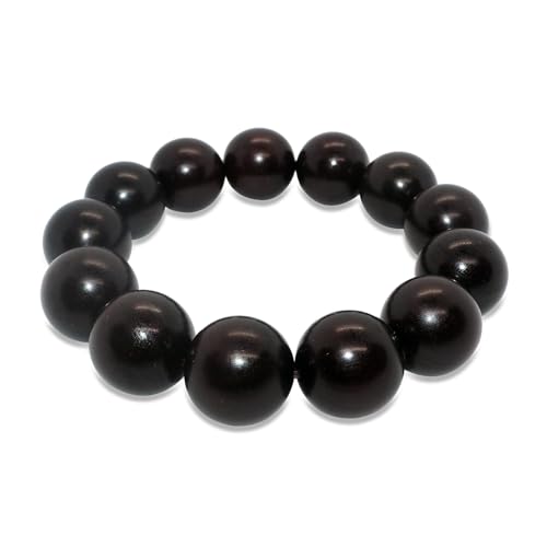 Meditaiton Men Beaded Bracelets, Handmade Sandalwood Mala Beads, Buddhist Prayer Red Wood Bracelets, Comfortable for Daily Wear Yoga Gift for Men - color: 18mm Bead