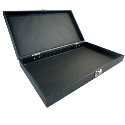 BIN BUDDY Show Case & Collector's Box | Size 8.5" x 14.75" x 2" | Secure Latch | Great For Storing & Displaying Jewelry, Watches, Collections & Art Equipment