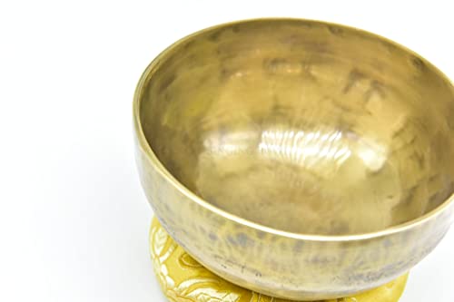 5 Inch Authentic Antique Old Tibetan Hand Hammared Singing Bowl from Nepal-Meditation Bowl,Healing Gold