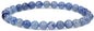 Angelstones Handmade Natural Healing Gemstone 6mm Round Beads Stretch Crystal Bracelet 7 Inch Unisex - color: Blue Aventurine