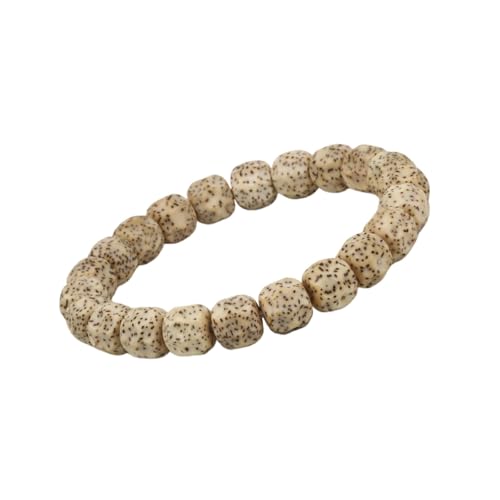 Unisex Xingyue Bodhi Mala Bracelet for Men and Women, Healing Meditation Bracelet, Handmade 22 Beads 8mm, 7.87" Stretchy Elastic, for Luck & Blessing, Includes Mala Pouch