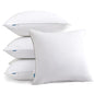 Oubonun 20"x20" Pillow Inserts (Set of 4) - 100% Cotton Cover, Square Throw Pillow Inserts for Couch, Sofa, Bed - Decorative 20 Inch White Pillow Inserts - style: 20x20 Inch (Pack of 4)
