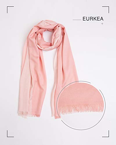 EURKEA Women's Scarf Pashmina Silky Soft Shawls Wraps Stole for Evening, Wedding and Gift - color: Sheer Blush Blend