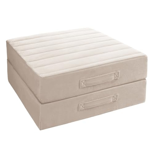 Codi Thick Replacement Couch Cushions 2 Sets, Upholstery Foam with Washable Covers for Sofa Cushion Chair Meditation - 24 × 24 × 5 Inch, High Density Foam, Ivory - color: Ivory, size: 24 Inch (Pack of 2)