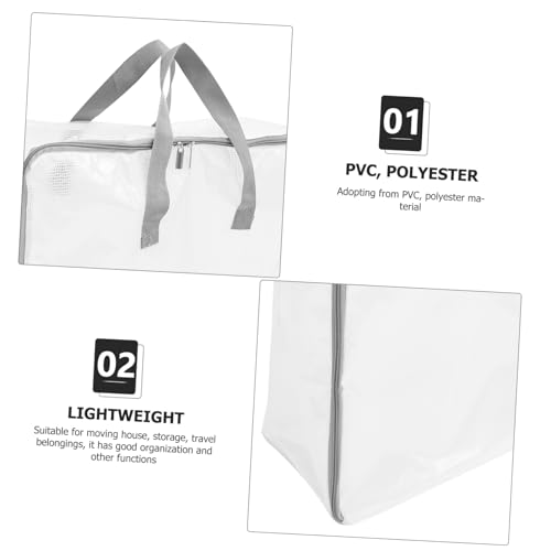 VALICLUD Pvc Polyester Storage Bag Bedding Storage Bags Handles for Closet Camping