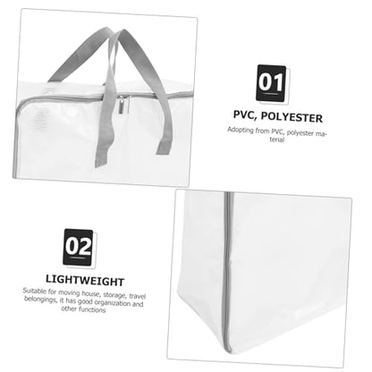 VALICLUD Pvc Polyester Storage Bag Bedding Storage Bags Handles for Closet Camping