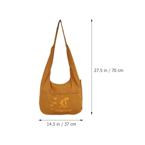 BESPORTBLE Buddha Bag Canvas Crossbody Sling Monk Bag for Meditation Pilgrimage with Spacious Storage and Durable Fabric