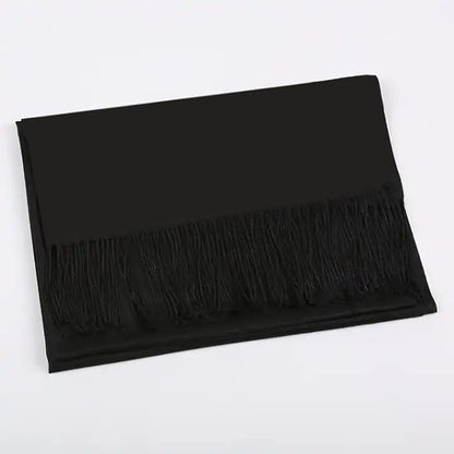 Rodaruus Women's Scarf Solid Color Shawl and Wrap. Super Soft Warm Long Large Scarf Pashmina with Cashmere Feel - color: Black
