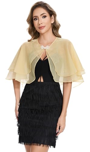 Women's Sheer Tencel Shawls and Wraps for Evening Dresses Soft Wedding Cape Lightweight Bridesmaid Scarves Cover Up - color: Yellow