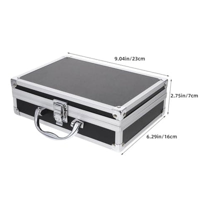Yardwe Aluminum Tool Box Portable Hard Shell Briefcase Multi-Functional Carrying Case for Small Tools Electronics Travel Organizer 9.06X6.29X2.75 Inches