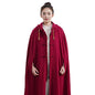 Meditation Buddhist Hooded Cloak Coat,Women Men Outfit Coat,Meditation Buddhist Hooded Cloak Monk - color: Red, size: Medium
