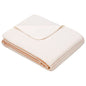 IBENA Salerno 100% Organic Cotton Cuddly Soft Jacquard Woven Ombre Throw Blanket (Salmon) - color: Orange
