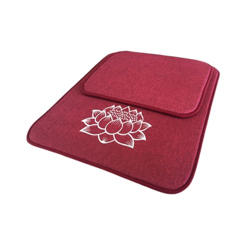 Meditation Cushion Floor Pillow Traditional Square Japanese Tatami Mat Seating Pad Yoga Cushion for Outdoor Living Room Gifts, Red, 80x80cm - color: Red, size: 80x80cm