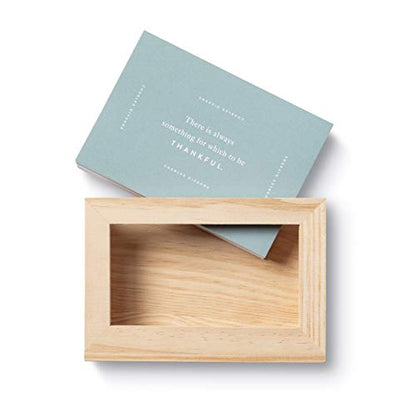 Compendium Daily Inspiration Card Set — Welcome Gratitude — 52 Inspiring Quote Cards, One for Each Week of the Year, Includes Wood Frame - color: Inspiration, size: 4.7"L x 5.9"W