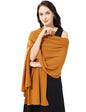 Soft Cashmere Blend Wrap Chic Scarf Stole for Women Wayfarer Travel Extra Large 87"x28" - color: Nuts Brown
