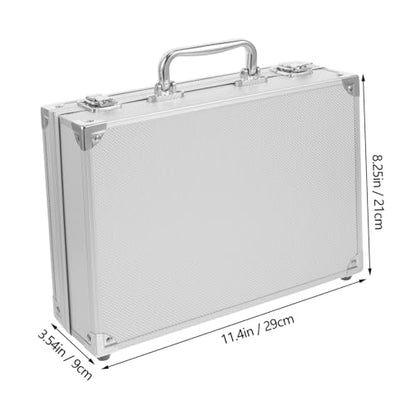 Portable Aluminum Alloy Tool Box with Sponge Lining Versatile Briefcase for Office Home Stylish Storage for Instruments Documents Lightweight Easy to Carry