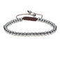 Keleny Natural Gemtones 4mm Round Beads Crystal Adjustable Braided Macrame Tassels Bracelets Unisex - color: Black Hematite