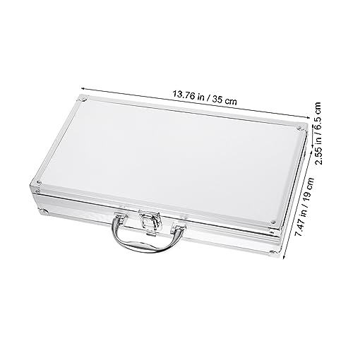 Aluminum Tool Box Multi-Functional Portable Hard Case for Equipment Storage Small Size Sturdy Aluminum Alloy Locking Briefcase for Travel and DJ Gear