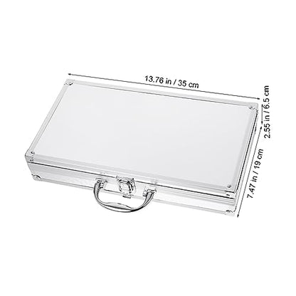 Aluminum Tool Box Multi-Functional Portable Hard Case for Equipment Storage Small Size Sturdy Aluminum Alloy Locking Briefcase for Travel and DJ Gear