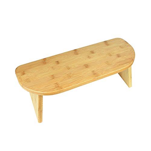 Kneeling Meditation Bench with Foldable Legs & Cushion - Perfect Kneeling Stool Ergonomic Bamboo Yoga Bench for Extended Practice - Includes Carrying Bag