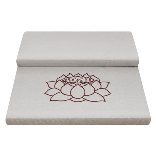 Square Meditation Cushion Mat Set with Washable Cotton Linen Cover, Larger Thick Yoga Mat Bolster Floor Pillows Seating for Adults Upgraded Meditation Accessories White-60 * 5cm - color: White, size: 60*5cm