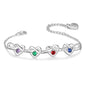 Personalized Birthstone Bracelet for Women Mom Engraved 2-6 Names Mother Bracelet with Birthstones Unique Gift for Mothers Day, Birthday, Christmas - color: 4 Names