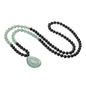 COAI Thumb Worry Stones Necklace for Men Women, Handmade 108 Mala Beaded Necklace for Women Men 8MM - style: Onyx & Green Aventurine