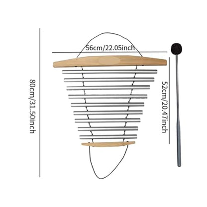 Meditation Chime with Mallet, Musical Instruments, Tubular Chime, Meditation Bowl Sound for Home, Yoga, Office, 9 Tones Thickened - color: 9 Tones Thickened