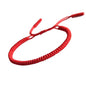 Men Women Chinese Lucky Red String Bracelet Tibetan Buddhist Prayer Handmade Yoga Prayer Rope Mala Bracelet Adjustable Size - color: Red