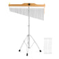 EASTROCK 36 Note Chimes Musical Instruments Percussion Instrument Single-row Chime Bar Chimes Percussion Height-Adjustable Stand Silver - color: 36note Silver